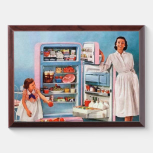 Cute retro vintage kitchen lady decor plaque