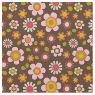Cute Retro Vintage Pattern Fabric