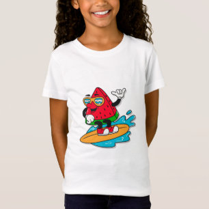 Cute retro watermelon surfing T-Shirt