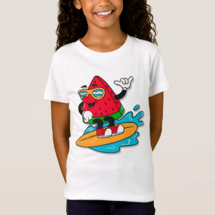 Cute retro watermelon surfing T-Shirt