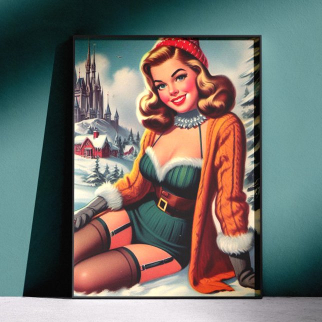 Cute Retro Winter Pin-up Poster (Creator Uploaded)