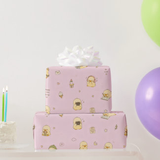 Cute retro wrapping paper