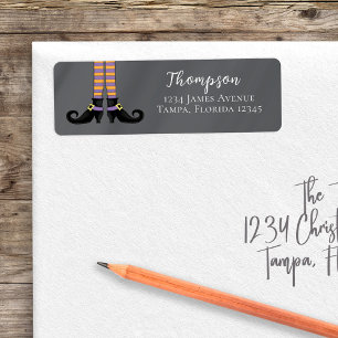 Cute Return Address Halloween Witch Custom Label