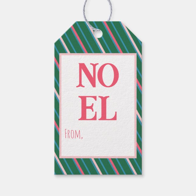 Cute Reversible Colorful Christian Christmas   Gift Tags (Front)