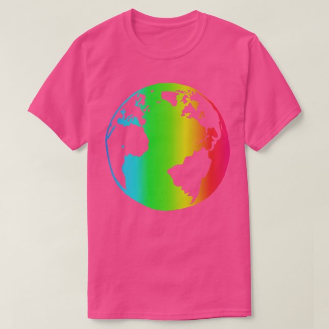 Cute RGB Lighting Globe T-Shirt (Design Front)