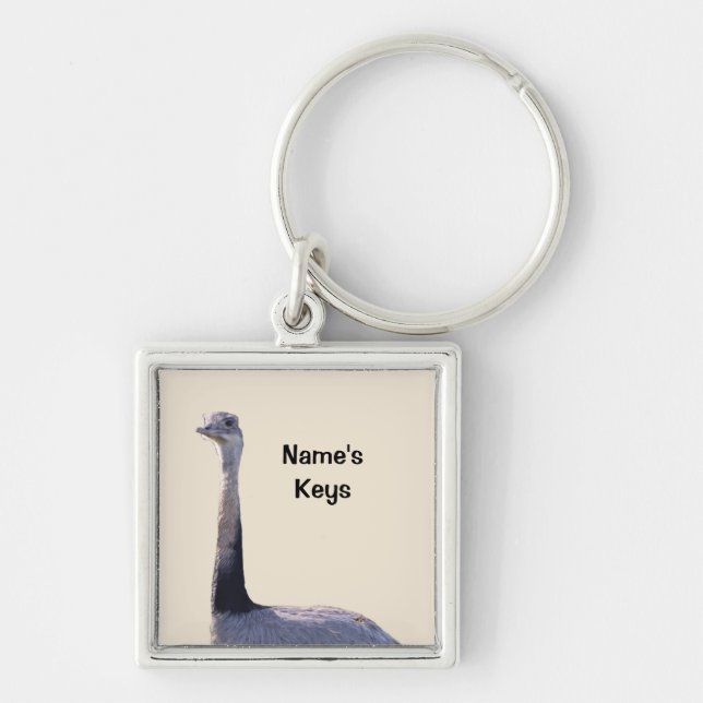 Cute Rhea Bird Keychain (Front)