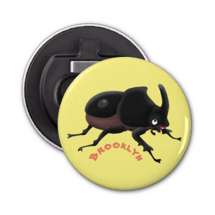 Cute rhinoceros beetle cartoon illustration bottle opener