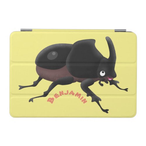 Cute rhinoceros beetle cartoon illustration iPad mini cover