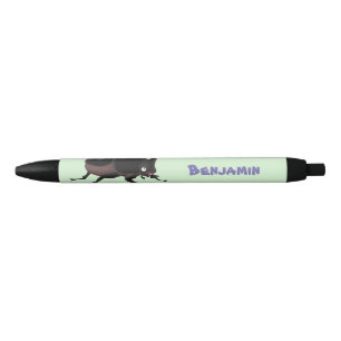 Cute rhinoceros beetle cartoon illustration pen