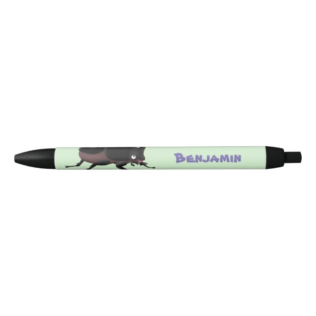 Cute rhinoceros beetle cartoon illustration pen (Front)