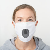 Cute Rhinoceros Face Cartoon Style for Kids White Cotton Face Mask (Worn)