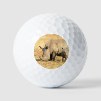 Cute rhinoceros in africa golf balls