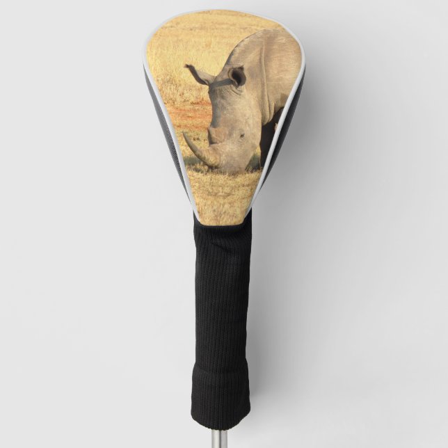 Cute rhinoceros in africa  golf head cover (Front)