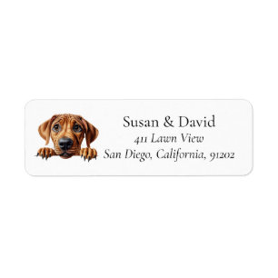 Cute Rhodesian Ridgeback Dog Breed Pet Lovers Label