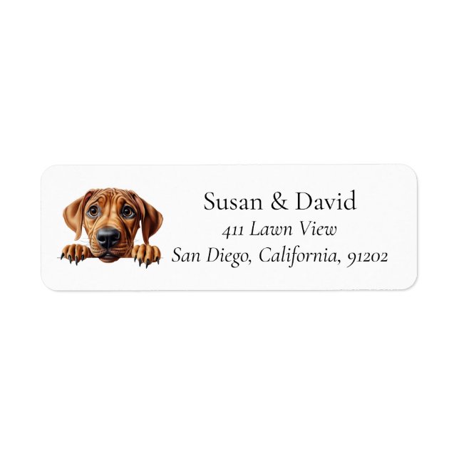 Cute Rhodesian Ridgeback Dog Breed Pet Lovers Label (Front)