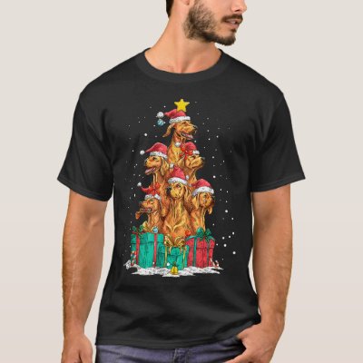 Cute Rhodesian Ridgeback Le Dog Christmas Tree Xma T-Shirt