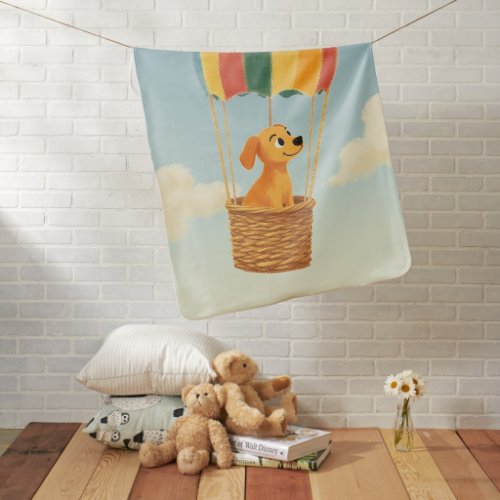 Cute Rhodesian Ridgeback Puppy Balloon Pastel Baby Blanket