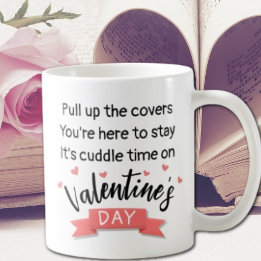 Cute Rhyming Valentine's Day poem with pink hearts Coffee Mug