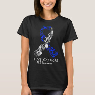 Cute Ribbon Als Awareness Month Support T-Shirt