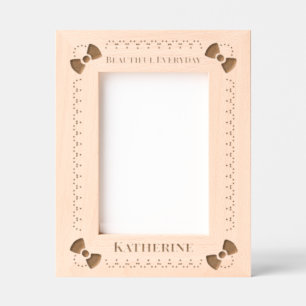 Cute Ribbon Engraved Frames