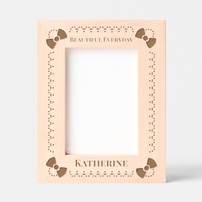 Cute Ribbon  Engraved Frames (Front)