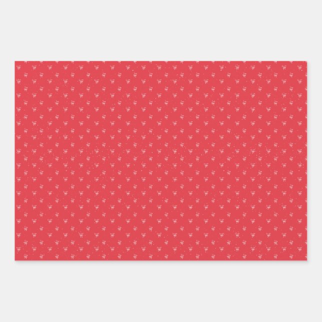 Cute Ribbon Love Seamless Pattern Wrapping Paper,  Paper Sheets (Front)