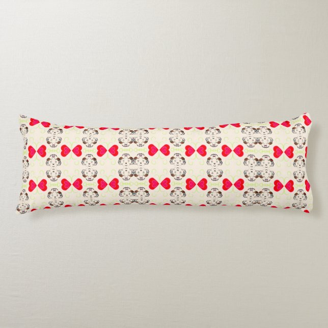 Cute Ribbon Pattern Body Pillow (Front)
