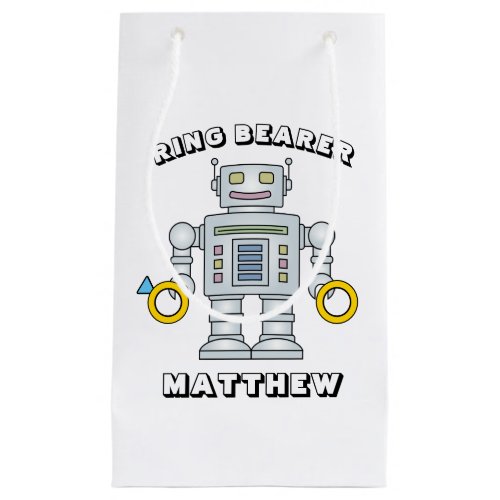 Cute Ring Bearer robot wedding gift bag for kids