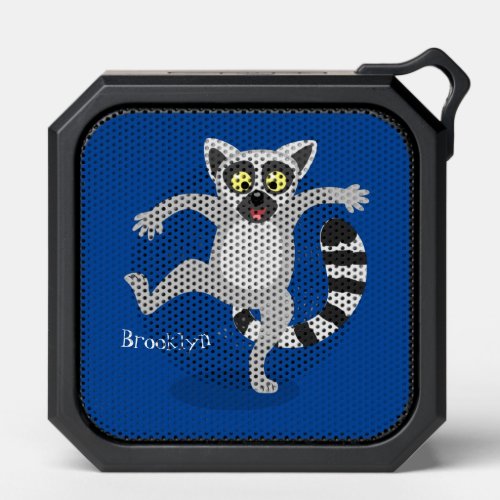 Cute ring tail lemur dancing cartoon illustration bluetooth speaker