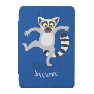 Cute ring tail lemur dancing cartoon illustration iPad mini cover