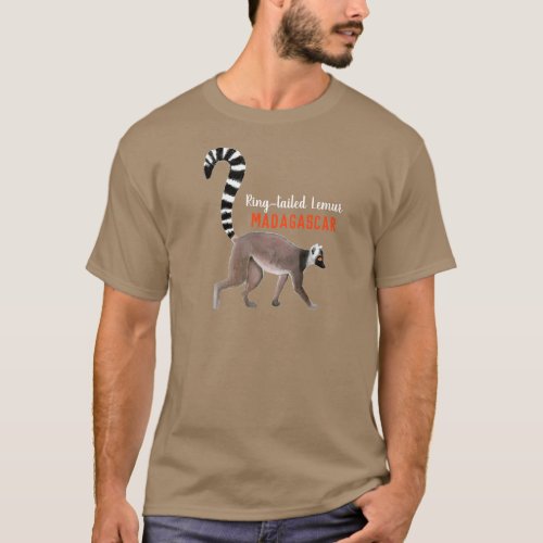 Cute Ring_tailed Lemur of Madagascar T_Shirt