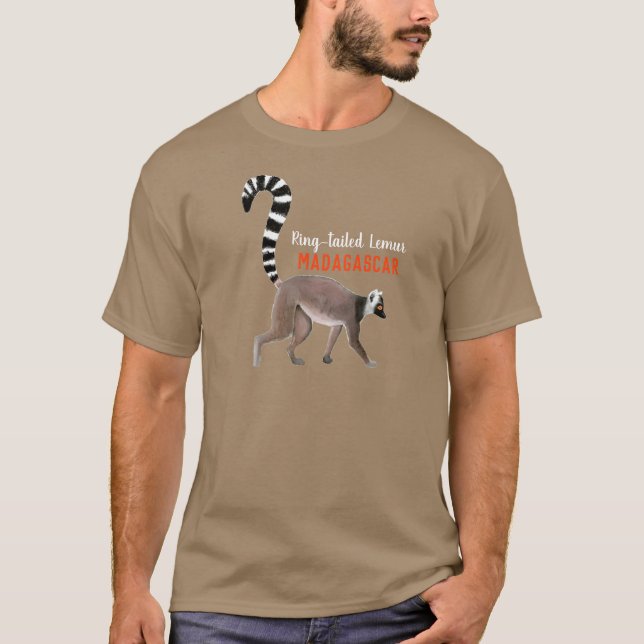 Cute Ring-tailed Lemur of Madagascar T-Shirt (Front)