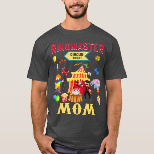 Cute Ringmaster Mom  Circus Carnival Theme Party T_Shirt