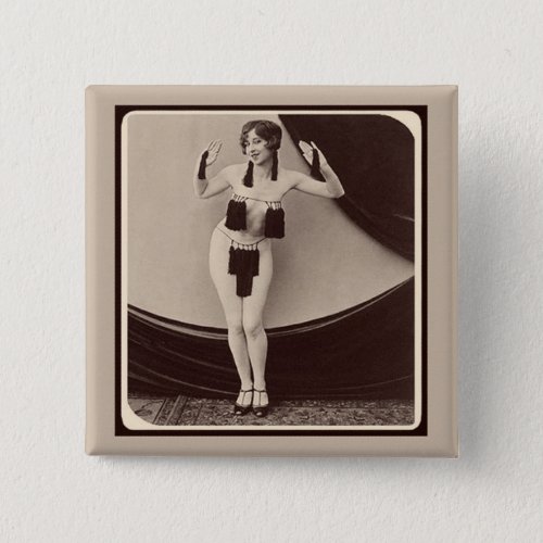 Cute risqu 1920s Flapper Girl  Button