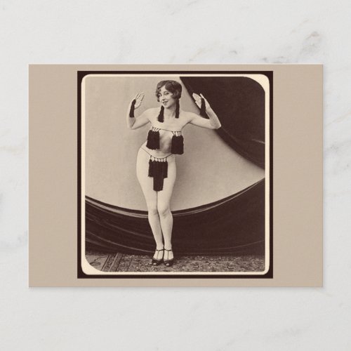 Cute risqu 1920s Flapper Girl  Postcard