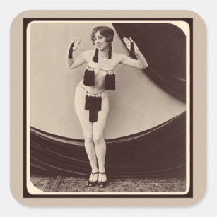 Risqué vintage lingerie / dancer postcard