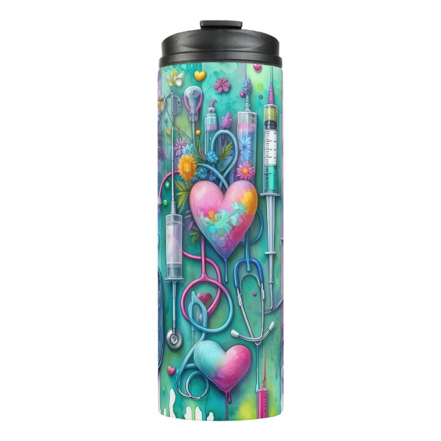 Cute RN Nurse Thermal Tumbler (Front)