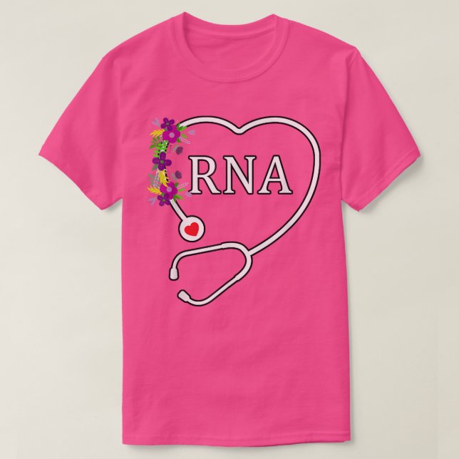 Cute RNA Restorative Nurse Assistant Aide Floral S T-Shirt (Design Front)