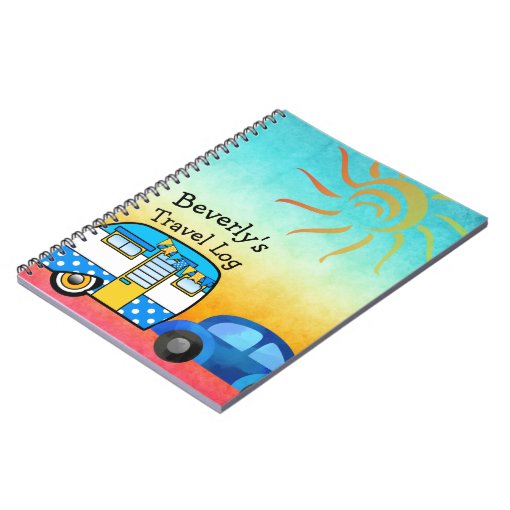 Cute Road Trip Travel Log Notebook | Zazzle