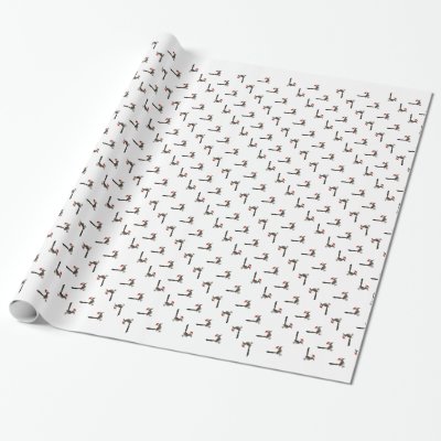 Cute Roadrunner Santa Claus Wrapping Paper