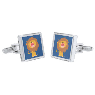 Cute Roaring Cartoon Lion Cufflinks