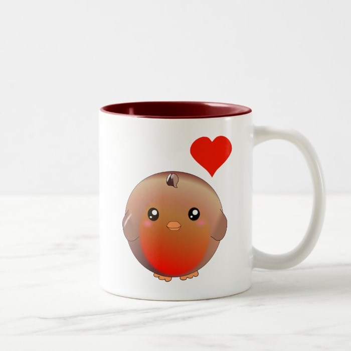 Cute Robin Bird Coffee Mugs