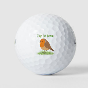Cute Robin Bird Golf Ball