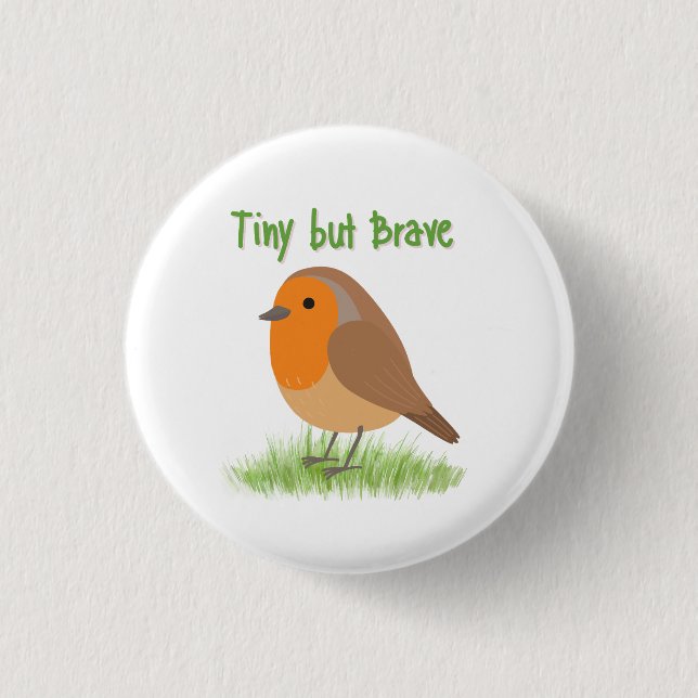 Cute Robin Bird Magnet Button (Front)