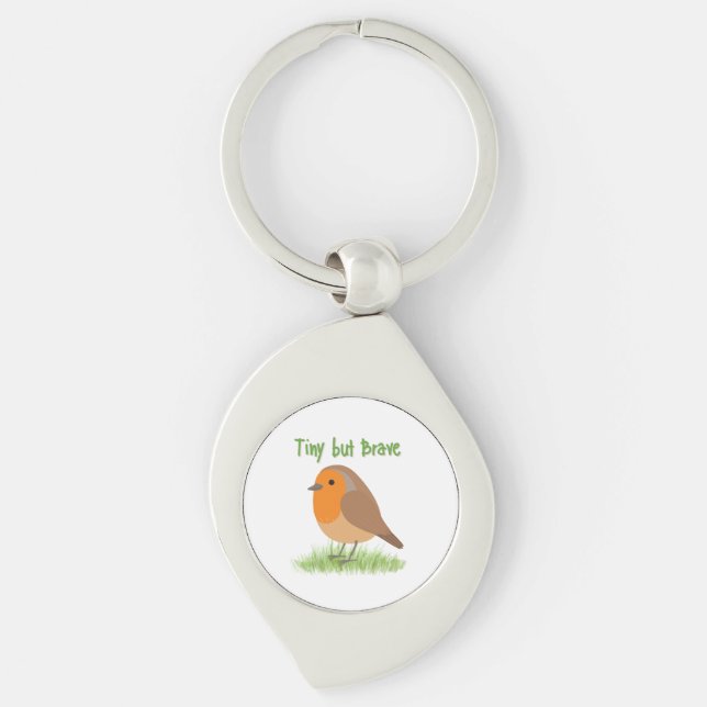 Cute Robin Bird Magnet Keychain (Front)