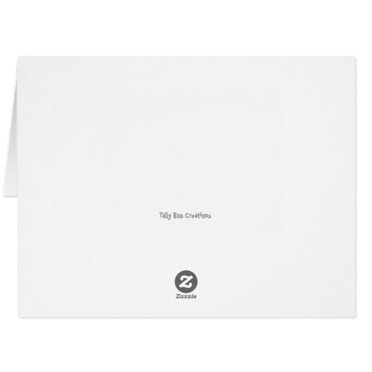 Cute Robin Christmas Card (Back Horizontal)