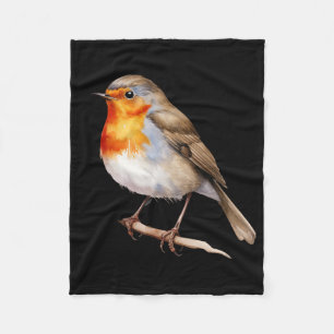 Cute Robin Fleece Blanket