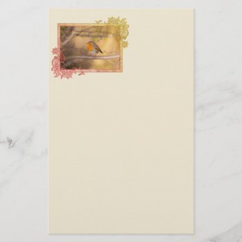 Cute Robin In The Woods Stationery by LeFlange at Zazzle