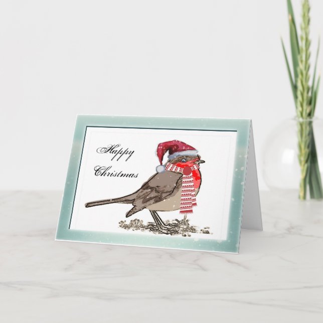 Cute Robin Red Breast Company Christmas Cards (Front)