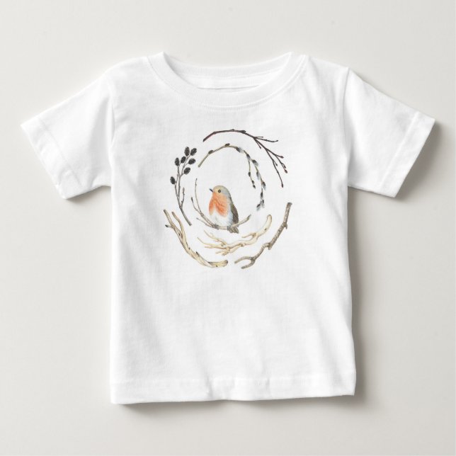 Cute Robin Sparrow Bird Birds Toddler shirt (Front)